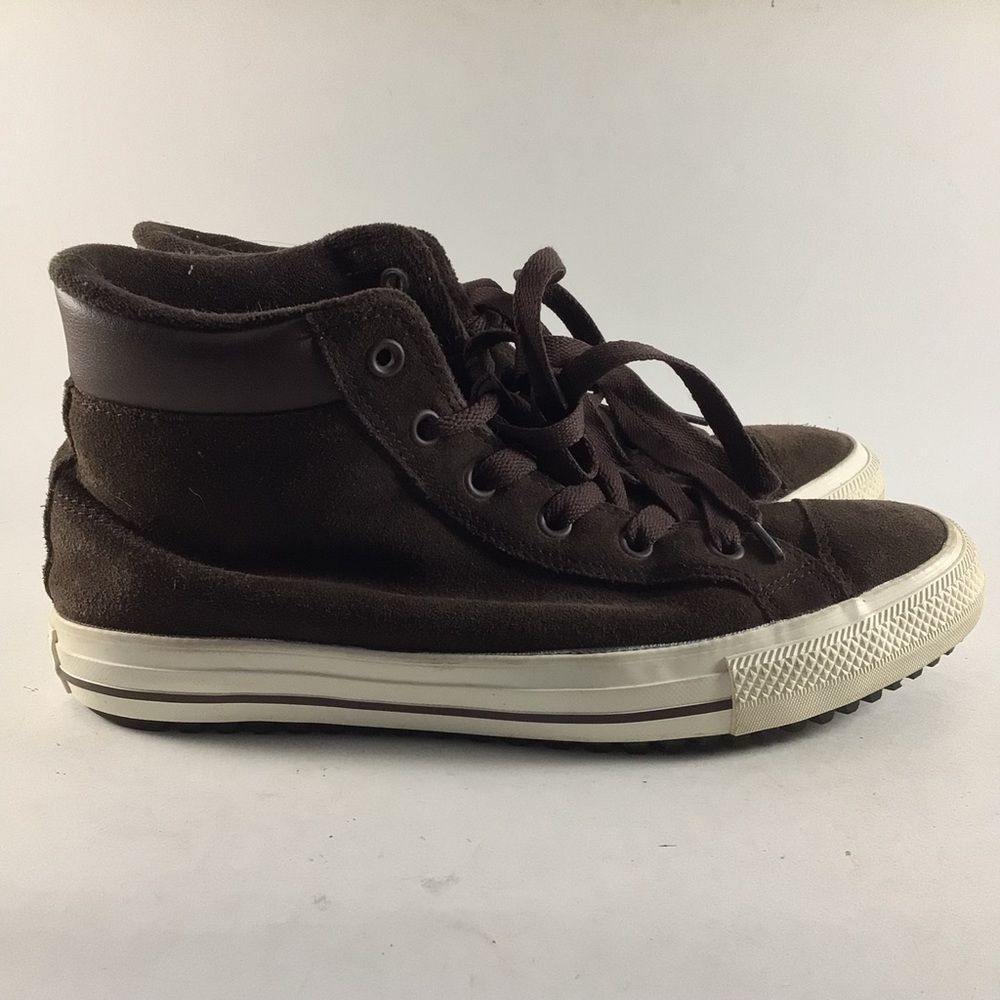 Converse CTAS Hi top shoes suede leather sneakers brown size womens 7.5 youth 6